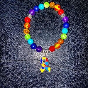 AUTISM EARTH BEADED BRACELET